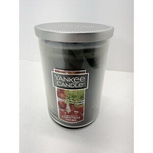 Yankee Candle Christmas Thyme 22 OZ New Large Tumbler Candle 2 Wick